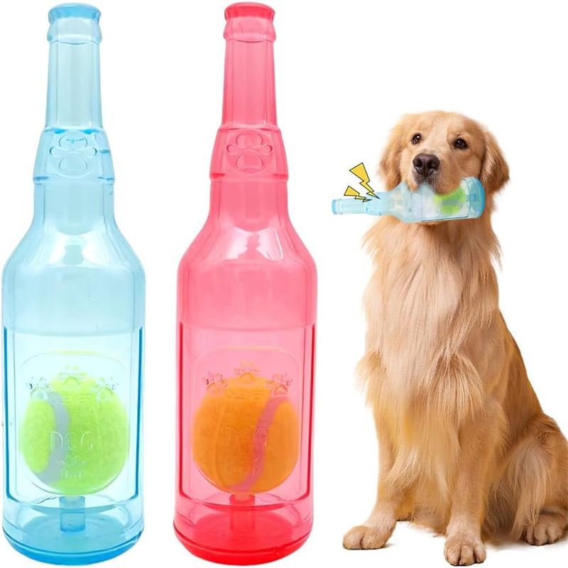 FurryFusion - Jouets en Bouteille TPR pour Chiens (2 pièces)