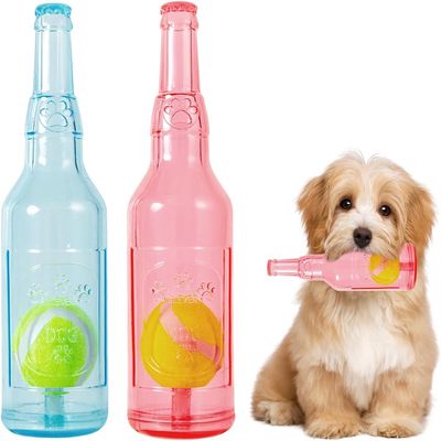 FurryFusion - Jouets en Bouteille TPR pour Chiens (2 pièces)