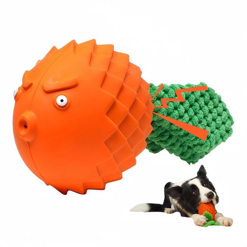 FurryFusion Jouet à mâcher en forme de poisson pour chien