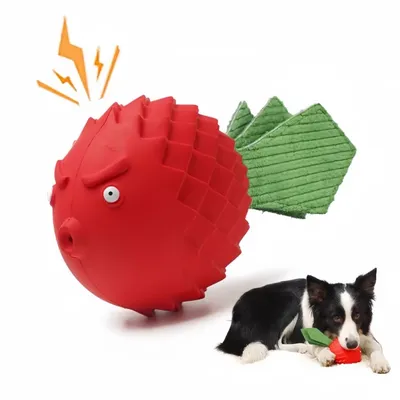 FurryFusion Jouet à mâcher en forme de poisson pour chien