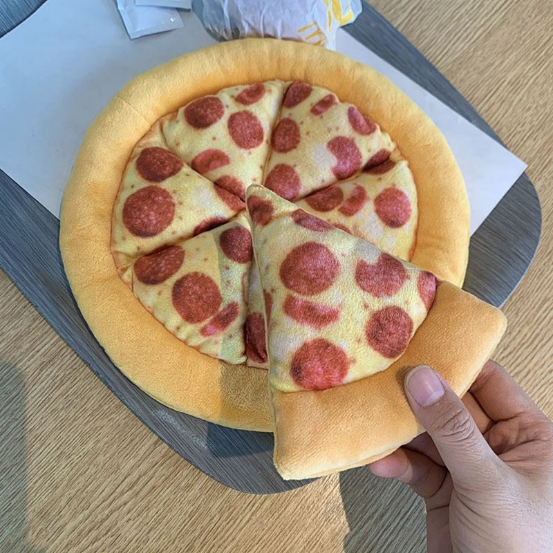 FurryFusion Jouet en forme de pizza pour animaux de compagnie