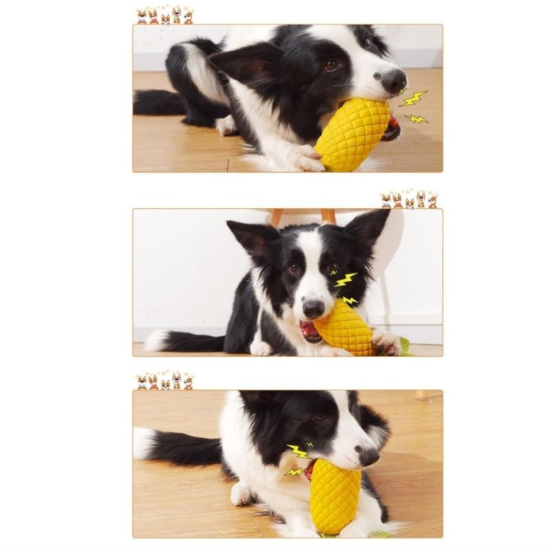 FurryFusion Jouet en caoutchouc ananas pour chien
