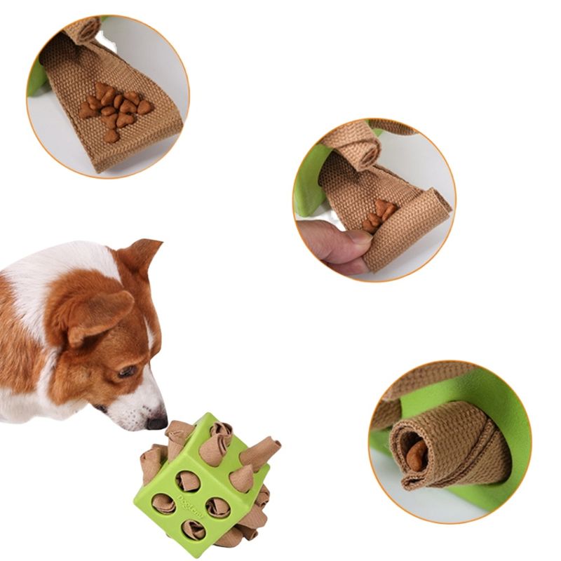 FurryFusion Jouet pour chien Magic Cube qui fuit la nourriture