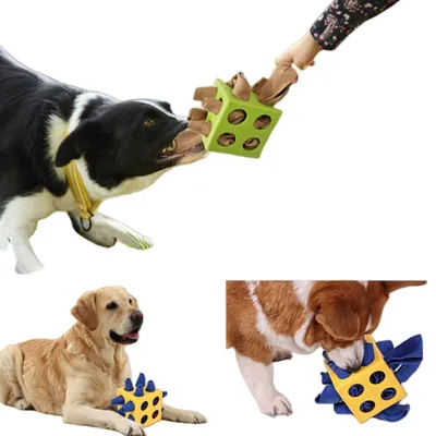 FurryFusion Jouet pour chien cube magique qui fuit de la nourriture