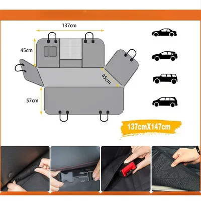 FurryFusion  Housse de siège arrière pour voiture