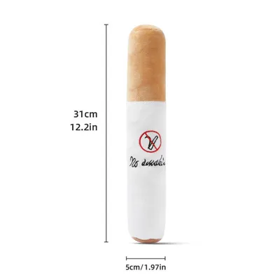 FurryFusion Jouet en peluche en forme de cigarette pour chien