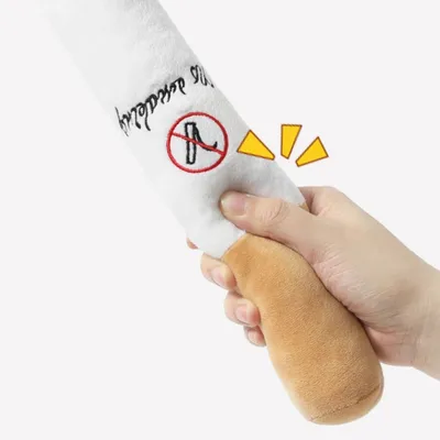 FurryFusion Jouet en peluche en forme de cigarette pour chien