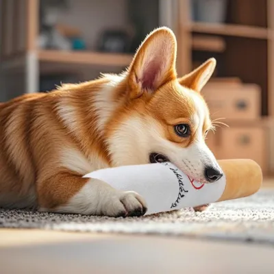 FurryFusion Jouet en peluche en forme de cigarette pour chien