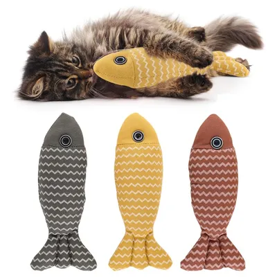 FurryFusion Jouet pour chat en forme de poisson