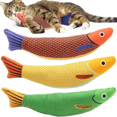 FurryFusion Lot de 3 jouets pour chat Saury Fish FurryFusion Lot de 3 jouets pour chat Saury Fish