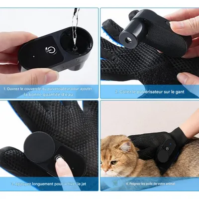 FurryFusion Gants d'épilation pour animaux