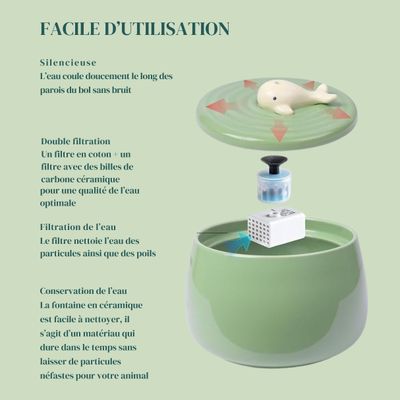Filtres de rechange pour fontaine en céramique – Pack de 5