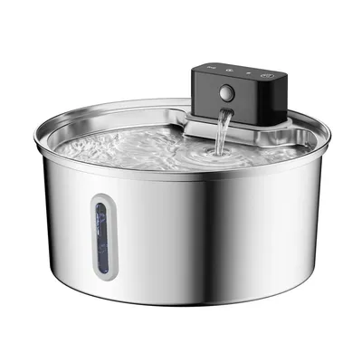 Fontaine à eau en acier inoxydable 3,2L - Pour chats & chiens - Weomg