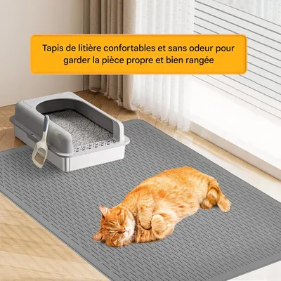 IntiMeg Tapis de litière pour chat en caoutchouc
