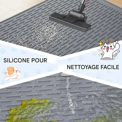 IntiMeg Tapis de litière pour chat en caoutchouc