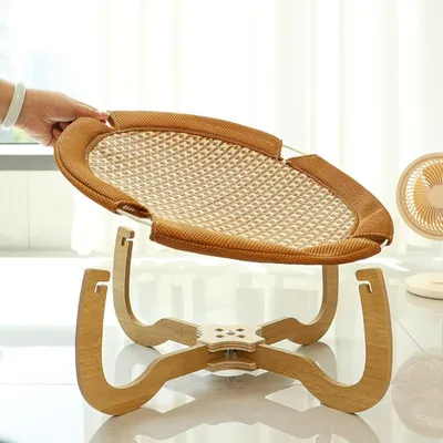 UAMLY Lit pour chat en rotin