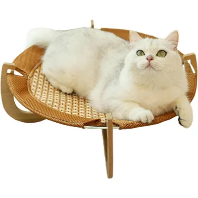 UAMLY Lit pour chat en rotin