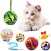 IntiMeg 4pcs Balle de laine colorées pour chats