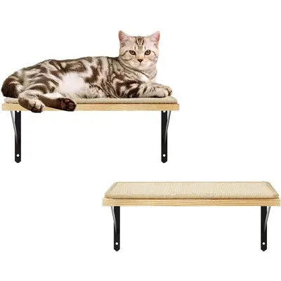 UAMLY Étagère Murale Flottante avec Tapis Griffoir pour Chat
