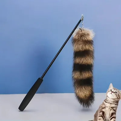 UAMLY Baguette rétractable pour chat danseur avec queue de renard