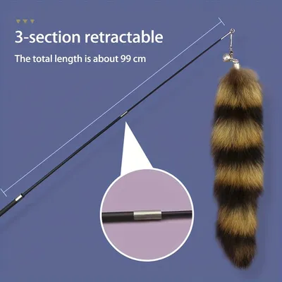 UAMLY Baguette rétractable pour chat danseur avec queue de renard