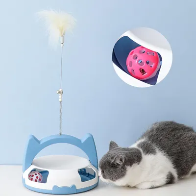 UAMLY Jouet rotatif à plumes pour chat