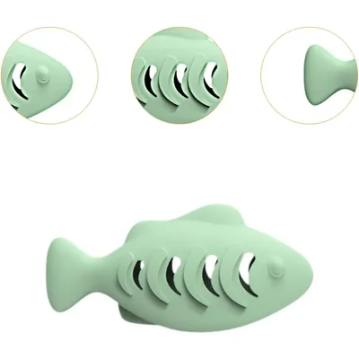 UAMLY Jouet à mâcher en silicone pour chat en forme de poisson