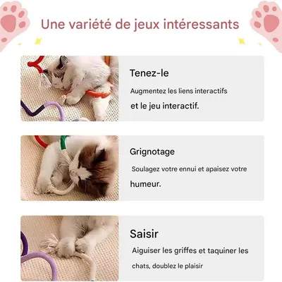 IntiMeg Trois jouets en corde pour chats