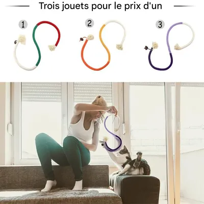 IntiMeg Trois jouets en corde pour chats
