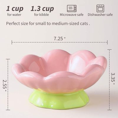UAMLY Comedero elevado de cerámica para gatos