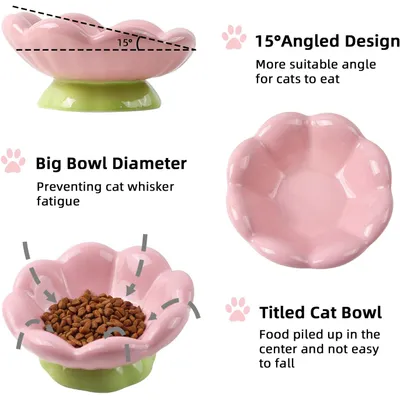 UAMLY Gamelle surélevée en céramique pour chat