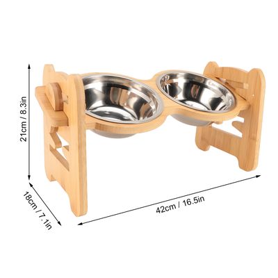 UAMLY Gamelles surélevées pour chat avec 2 gamelles en acier inoxydable