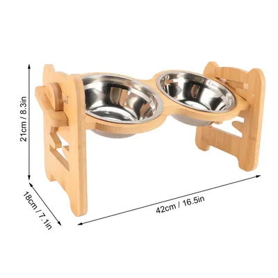 UAMLY Gamelles surélevées pour chat avec 2 gamelles en acier inoxydable