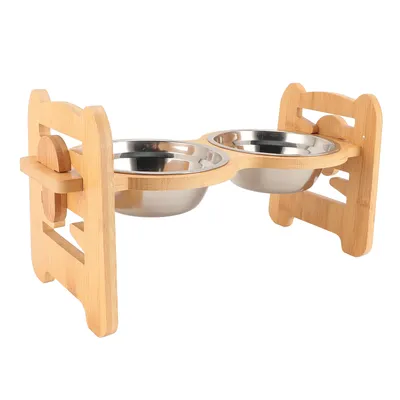 UAMLY Gamelles surélevées pour chat avec 2 gamelles en acier inoxydable