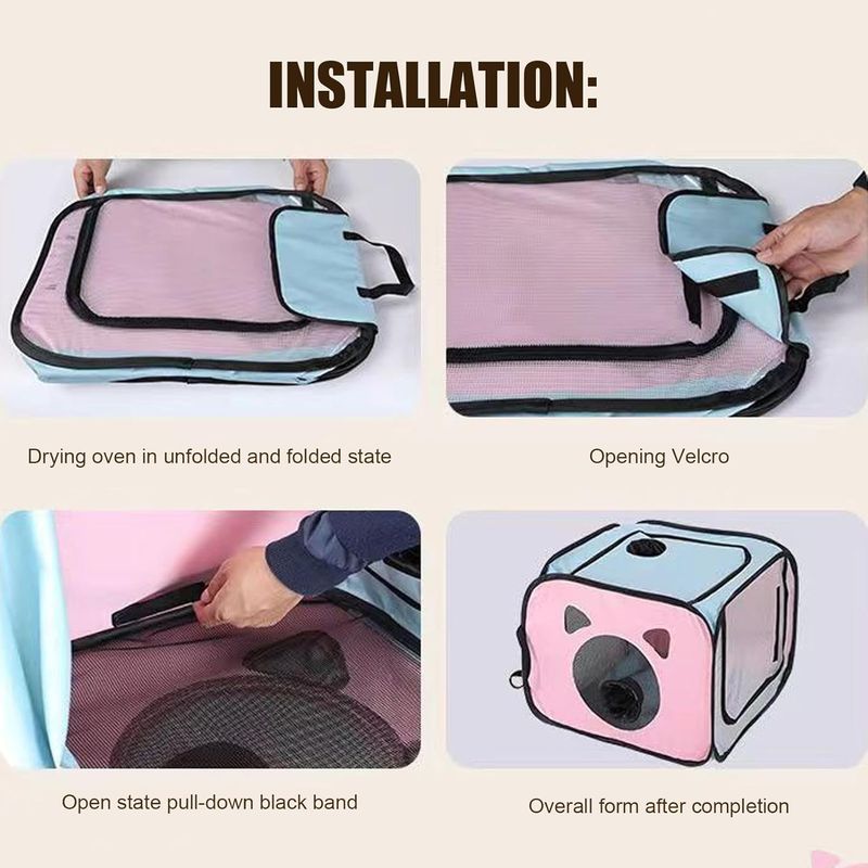 UAMLY Cage de séchage pour chat
