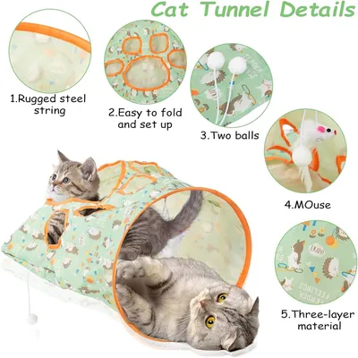 IntiMeg Tunnel pliable pour chat