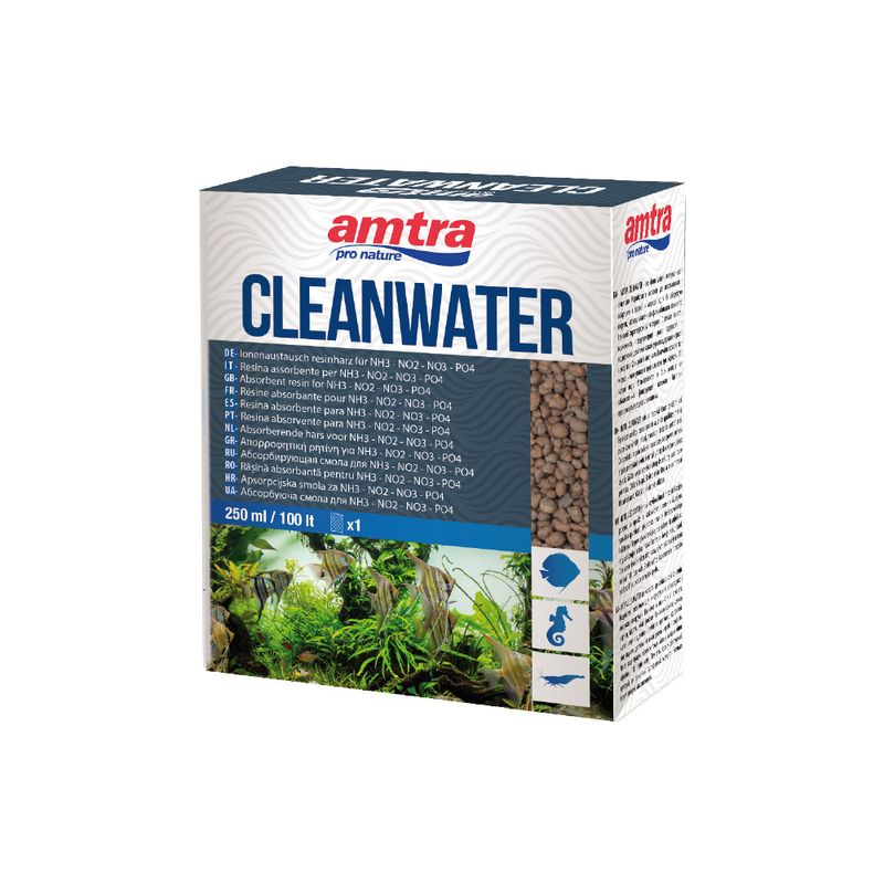 Amtra Cleanwater – Résine Filtrante Anti-Polluants Aquarium 1000 ml