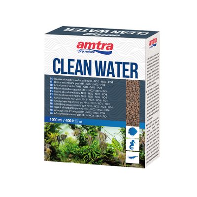 Amtra Cleanwater – Résine Filtrante Anti-Polluants Aquarium 1000 ml