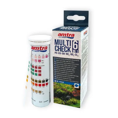 Amtra Multicheck 6 en 1 – 50 Bandelettes Test Eau Douce Amtra Multicheck 6 en 1 – 50 Bandelettes Test Eau Douce