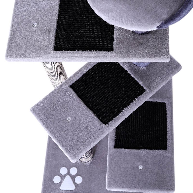 lionto arbre à chat avec 3 plateformes, lit douillet et zones en sisal