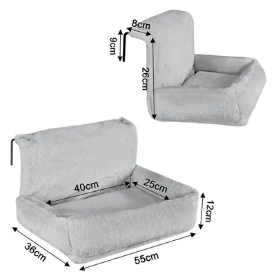 lionto lit chauffant pour chat en peluche à suspendre au radiateur