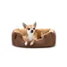 lionto weiches Hundebett mit niedrigem Einstieg und Wendekissen