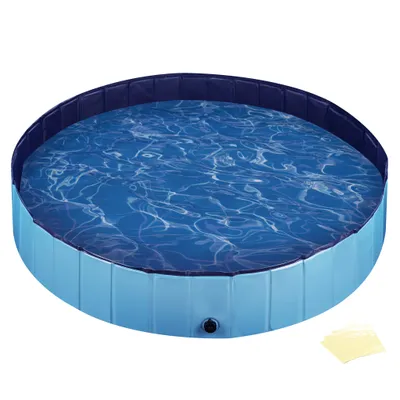 Fudajo Piscine pour chiens - pataugeoire antidérapante pour chiens, pliable