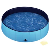 Fudajo Piscine pour chiens - pataugeoire antidérapante pour chiens, pliable