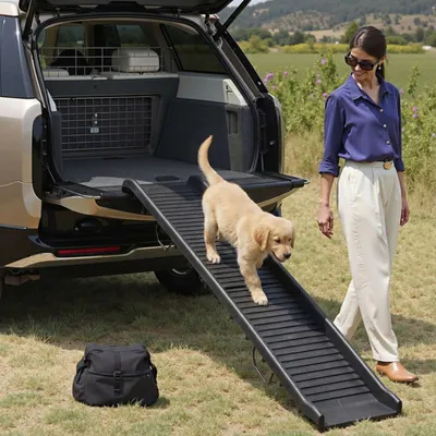Wiltec Rampe d'accès pour chien et animaux – 1560 x 400 x 100 mm – capacité Wiltec Rampe d'accès pour chien et animaux – 1560 x 400 x 100 mm – capacité