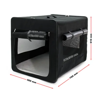 Wiltec Caisse de transport pliable pour animaux domestiques - taille L / 76