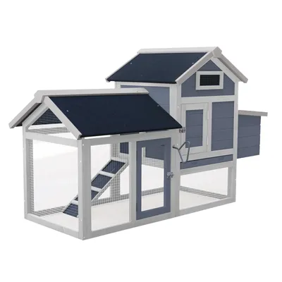 Wiltec Poulailler avec Nichoir et Enclos – 1520 x 520 x 920 mm – en Bois de