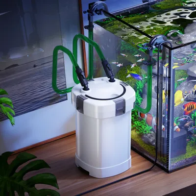SunSun HW-505A Filtre extérieur pour aquarium, débit 800 l/h, avec 4 Étapes