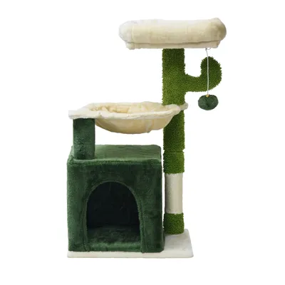 Fudajo Arbre à chat Forme de cactus Arbre d’escalade de Grattage 75cm avec