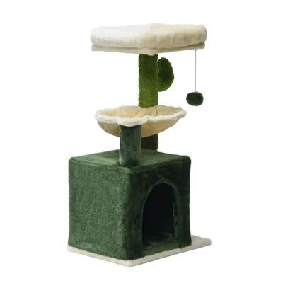 Fudajo Arbre à chat Forme de cactus Arbre d’escalade de Grattage 75cm avec